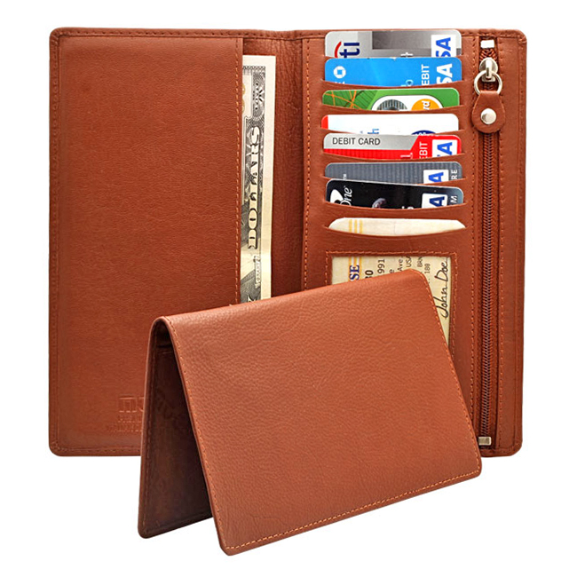 Premium Leather Women's Checkbook Wallet Executive Gift Shoppe