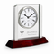 Prestige Collection Chiropractor Theme Personalized Rosewood, Glass & Steel Desktop Clock