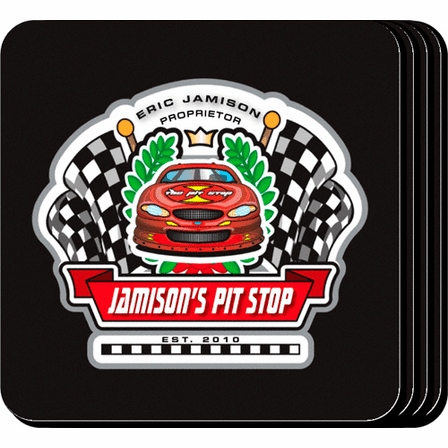 Racing Pit Stop Coaster Set - Free Personalization