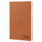 Rawhide Tone Journal with Black Satin Bookmark with Personalized Initials