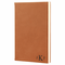 Rawhide Tone Journal with Black Satin Bookmark with Roman Monogram