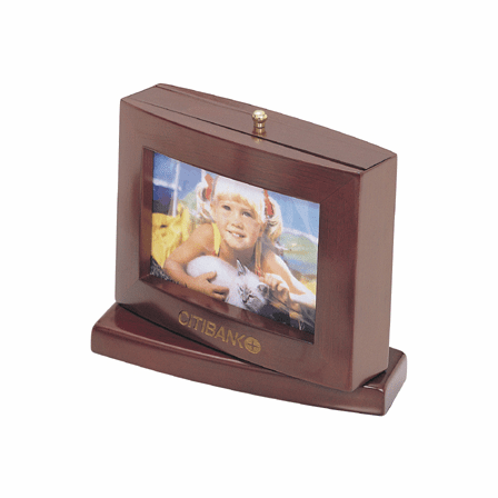 Revolving Rosewood Desktop Photo Frame - Discontinued