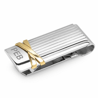 Ribbon Engraved Spring Loaded Money Clip