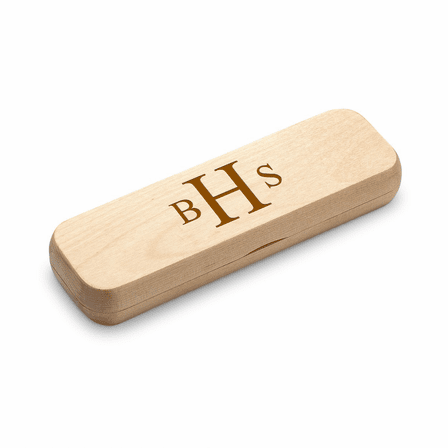 Roman Monogram Personalized Cherrywood Ballpoint Pen & Letter Opener Set