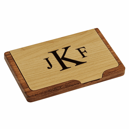 Roman Monogram   Pocket/Desktop Business Card Holder
