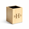 Roman Monogram Theme Personalized Maple Wood Pen and Pencil Cup