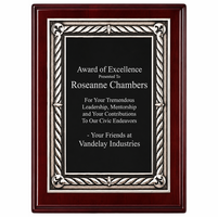 Rosewood Plaque With Embossed Engraving Plate - RP148