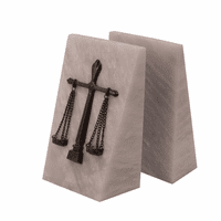 Scales Of Justice White Marble Bookends - Discontinued