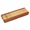Script Monogram Laser Engraved Flip Over Wooden Pen Stand & Pen