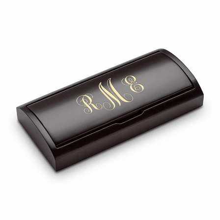 Script Monogram Theme Personalized Pen & Pencil Set with Wood Box