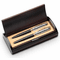 Script Monogram Theme Personalized Two Piece Pen Set with Wood Box