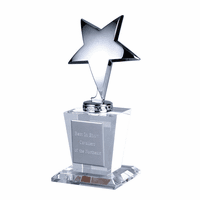 Silver Star Crystal Trophy