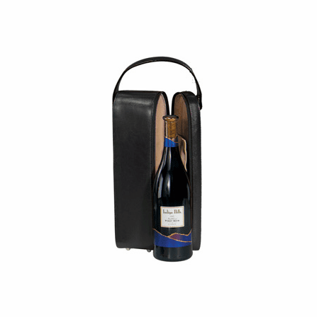 Single Wine Bottle Leather Carrier & Presentation Case