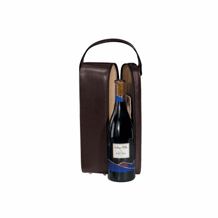 Single Wine Bottle Leather Carrier & Presentation Case