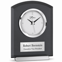Smoked Glass Personalized Desktop Clock