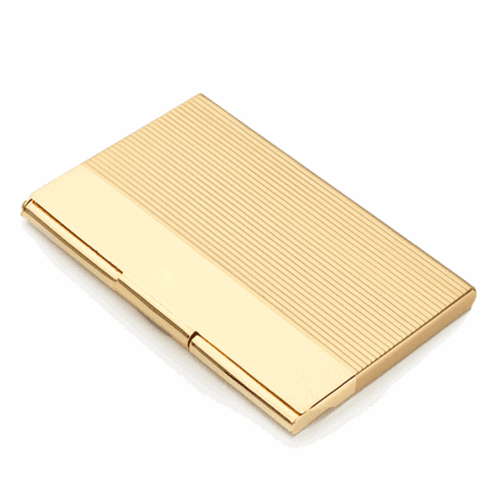 Solid Brass Engraved Business Card Case