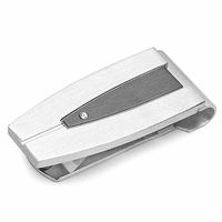 Solitaire Engraved Spring Loaded Money Clip