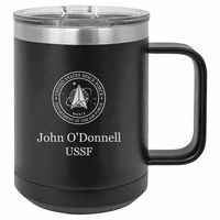 Space Force Theme Personalized Black Insulated Polar Camel Coffee Mug