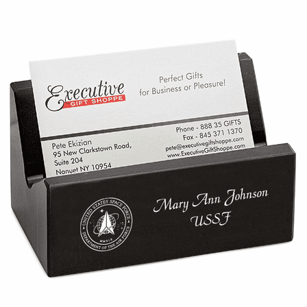 Space Force Theme Personalized Desktop Business Card Holder