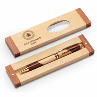 Space Force Theme Personalized Maple & Rosewood Engraved Pen and Box