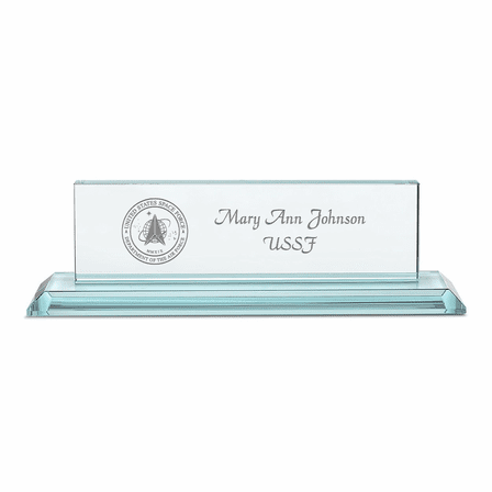 Space Force Theme Personalized Personalized Crystal Desktop Name Plate