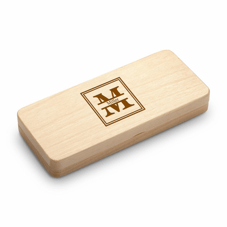 Split Monogram Elegance Collection Maple Wood Pen & Letter Opener Set