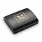 Split Monogram Laser Engraved Three Piece Black & Silver Pen & Pencil Gift Set