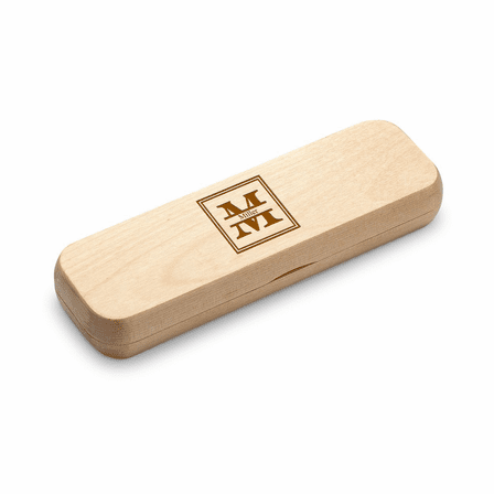 Split Monogram Personalized Cherrywood Ballpoint Pen & Fountain Pen Set