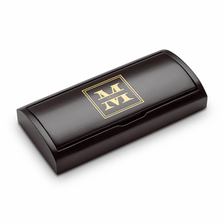 Split Monogram Theme Personalized Pen & Pencil Set with Wood Box