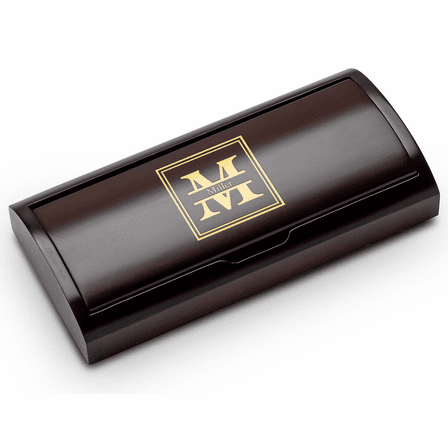 Split Monogram Theme Personalized Two Piece Pen Set with Wood Box