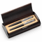 Split Monogram Theme Personalized Two Piece Pen Set with Wood Box