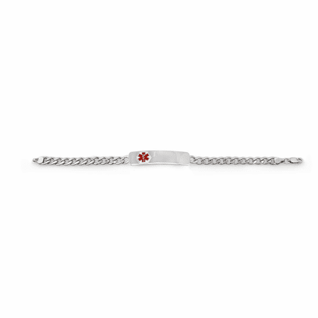 Sterling Silver Personalized Medical ID Bracelet