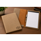 Tan Portfolio & Notebook with Script Monogram