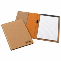 Tan Small Portfolio & Notebook with Personalized Initials