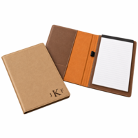 Tan Small Portfolio & Notebook with Roman Monogram