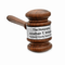 The Judge Personalized Walnut Wood Gavel With Silver Band