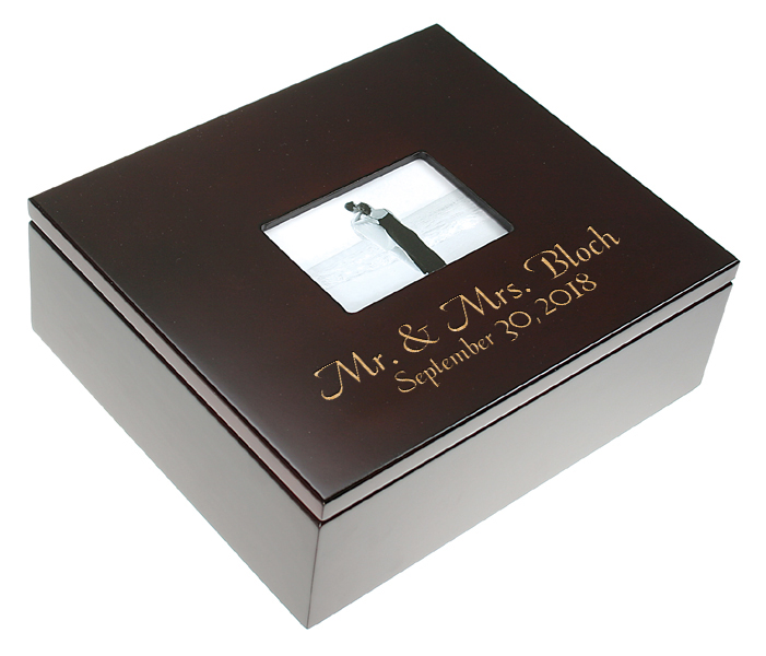 Personalized Keepsake Box With Picture Frame Lid Executive Gift Shoppe