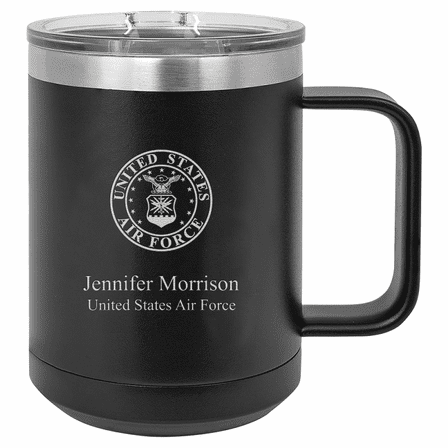 United States Air Force Emblem Personalized Insulated Polar Camel Coffee Mug