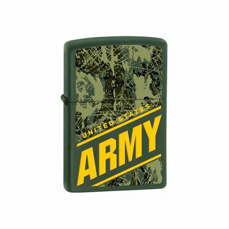 United States Army Green Matte Zippo Lighter - ID# 24828 - Discontinued