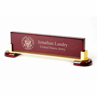 US Army Personalized Desktop Walnut Name Plate - Discontinued