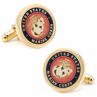 US Marines Gold Plated Cufflinks
