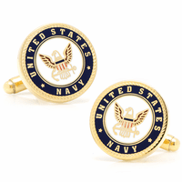 US Navy Gold Plated Cufflinks - Discontinued