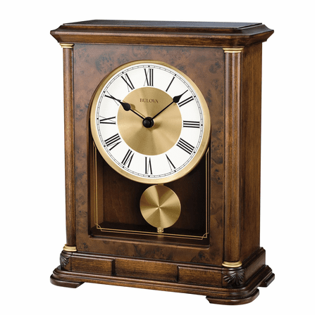 Vanderbilt Personalized Mantel Clock with Pendulum by Bulova