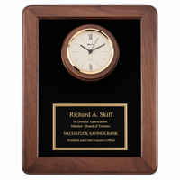 Walnut Plaque & Clock Combo - P900