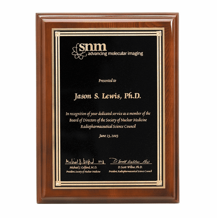 Walnut  Plaque With  Florentine Engraving Plate -  - Discontinued