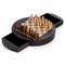 Wood & Leather Round Chess Set