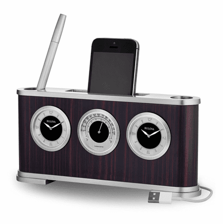 Woodside Executive Desk Clock By Bulova