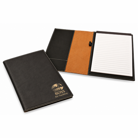 World's Best Boss Black Leatherette Mini Portfolio