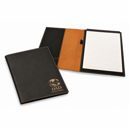 World's Best Dad Black Leatherette Mini Portfolio