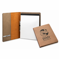 World's Best Dad Brown Leatherette Portfolio & Pad Holder